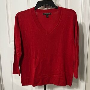 Banana Republic Red V-Neck Sweater